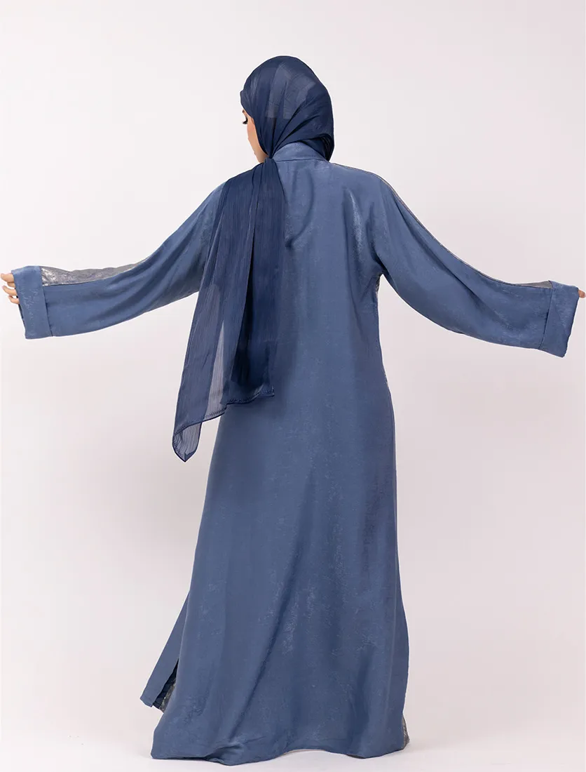 Blue Jamila Open Abaya